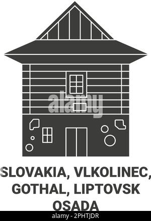 Slovaquie, Vlkolinec, Gothal Liptovsk Osada voyage illustration vecteur Illustration de Vecteur