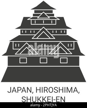 Japon, Hiroshima, Shukkeien Voyage repère illustration vecteur Illustration de Vecteur