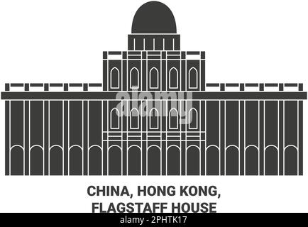 Chine, Hong Kong, Flagstaff House Voyage illustration vecteur Illustration de Vecteur