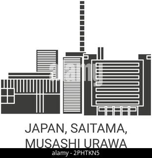 Japon, Saitama, Musashi Urawa voyage illustration du vecteur de repère Illustration de Vecteur