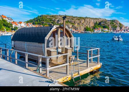 Sauna en bois dans le village suédois de Fjällbacka. Banque D'Images