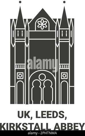 Angleterre, Leeds, Kirkstall Abbey Voyage illustration vecteur Illustration de Vecteur