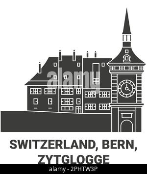 Suisse, Berne, Zytglogge Voyage repère illustration vecteur Illustration de Vecteur