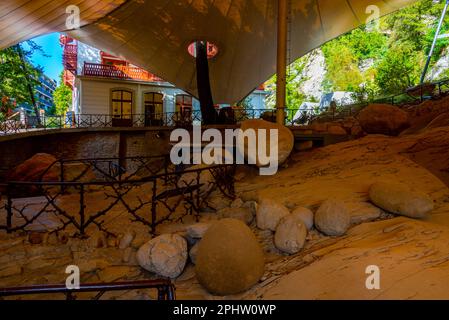 Les cassis des glaciers au jardin des glaciers de la ville suisse de Lucerne. Banque D'Images