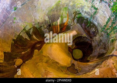 Les cassis des glaciers au jardin des glaciers de la ville suisse de Lucerne. Banque D'Images