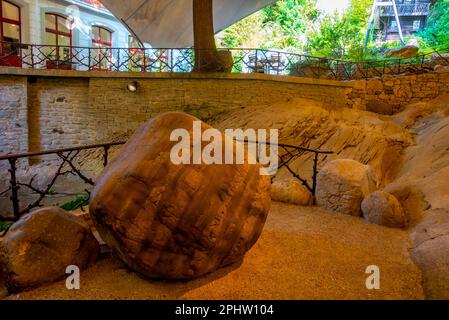 Les cassis des glaciers au jardin des glaciers de la ville suisse de Lucerne. Banque D'Images