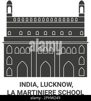 Inde, Lucknow, la Martiniere School voyage illustration vectorielle Illustration de Vecteur