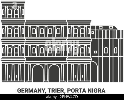 Allemagne, Trèves, Porta Nigra Voyage illustration vecteur Illustration de Vecteur