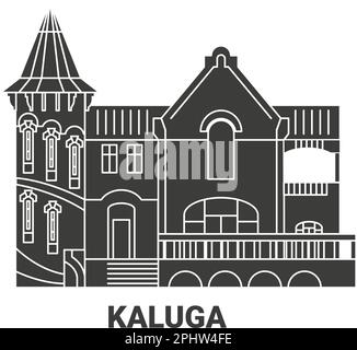 Russie, illustration vectorielle de voyage de Kaluga Illustration de Vecteur