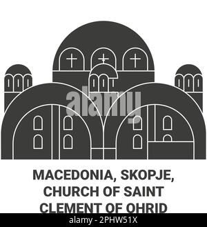 Macédoine, Skopje, Église de Saint Clément d'Ohrid Voyage repère illustration vecteur Illustration de Vecteur