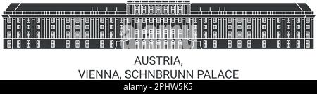 Autriche, Vienne, le château de Schnbrunn voyage illustration vectorielle Illustration de Vecteur