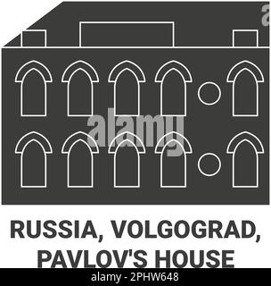 Russie, Volgograd, Pavlov's House Voyage repère illustration vecteur Illustration de Vecteur