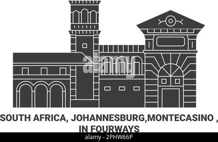 Afrique du Sud, Johannesburg,Montecasino , dans Fourways Voyage repère illustration vecteur Illustration de Vecteur