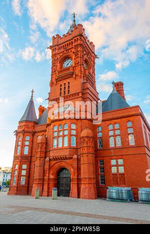 Bâtiment Pierhead à Cardiff Bay, au pays de Galles, au Royaume-Uni. Banque D'Images