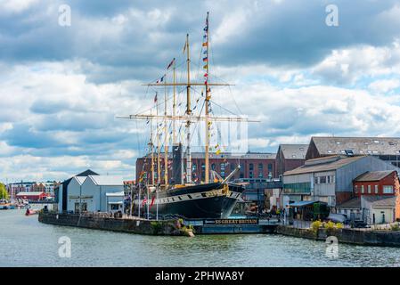 Navire musée SS Grande-Bretagne dans la ville anglaise de Bristol. Banque D'Images