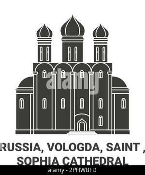 Russie, Vologda, Saint , Sophia Cathedral voyage illustration vecteur Illustration de Vecteur