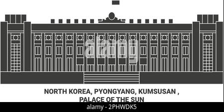 Corée du Nord, Pyongyang, Kumsusan , le Palais du Soleil Voyage illustration vecteur Illustration de Vecteur