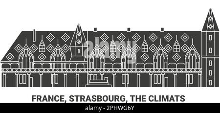 France, Strasbourg, les Climats Voyage vecteur illustration Illustration de Vecteur