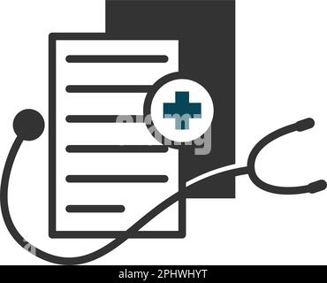 Modèle de logo de facturation médicale icône Illustration identité de marque. Illustration isolée et plate. Graphique vectoriel Illustration de Vecteur