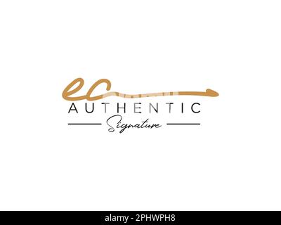 Modèle de logo Signature de lettre EA Illustration de Vecteur
