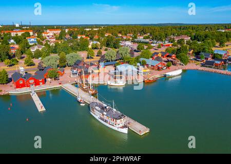 Musée en plein air de Sjökvarteret à Mariehamn dans les îles Aland, en Finlande Banque D'Images