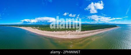 Vue panoramique sur la plage de Yyteri en Finlande Banque D'Images