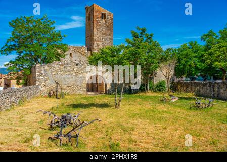 Castillo de Pedraza au village de Pedraza en Espagne. Banque D'Images