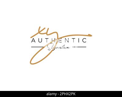 Vecteur de modèle de logo de signature lettre XY Illustration de Vecteur
