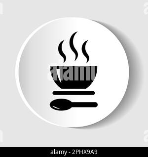Symbole de vecteur de repas de soupe, symbole d'aliments chauds. Illustration moderne et simple à vecteur plat pour site Web ou application mobile Illustration de Vecteur