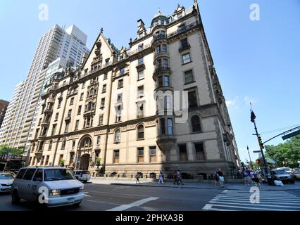 Le bâtiment Dakota dans l'Upper West Side de Manhattan à New York, NY, États-Unis. Banque D'Images