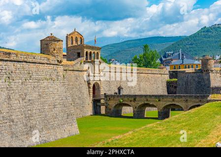 Forteresse de Ciudadela dans la ville espagnole de Jaca. Banque D'Images