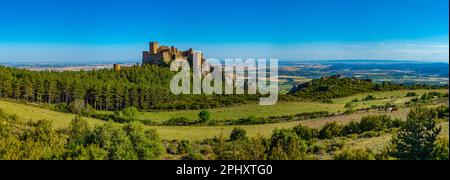 Château de Loarre dans la province d'Aragon en Espagne. Banque D'Images