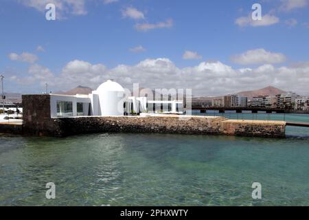 Vue sur l'Islote de Fermina Arrecife Lanzarote Espagne Banque D'Images