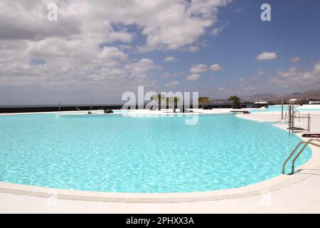 Vue sur l'Islote de Fermina Arrecife Lanzarote Espagne Banque D'Images