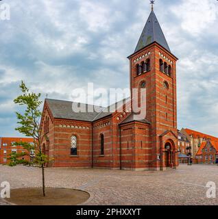 Église de notre Sauveur à Esbjerg, Danemark. Banque D'Images