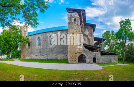 Vue sur le monastère de Padise en Estonie. Banque D'Images