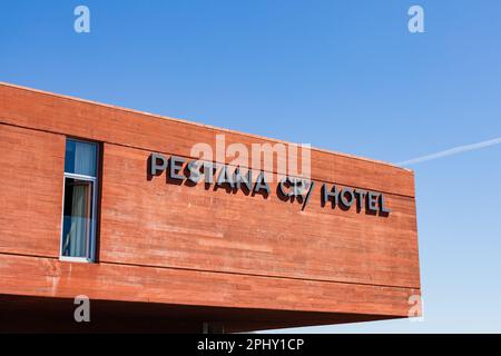 Footballeur de renommée mondiale, hôtel Cristiano Ronaldo Pestana CR7, Funchal, Madère, Portugal Banque D'Images