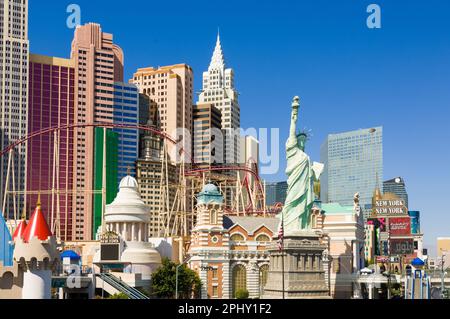 Las Vegas États-Unis New York-New York Hotel Las Vegas The Strip, Las Vegas Boulevard South, Las Vegas, Nevada, États-Unis États-Unis d'Amérique - paysage urbain Banque D'Images