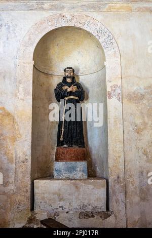 Intérieur de la chapelle Garcia d'Avila, dans la région de Praia do forte, dans la municipalité de Mata de Sao Joao, Bahia, Brésil. La Tour House de Garcia Banque D'Images