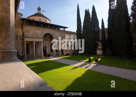 Chapelle Pazzi par Brunelleschi à Santa Croce, Florence Banque D'Images