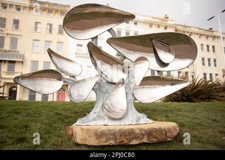 Marina Sculpture par Blacksmith Leigh Dyer Banque D'Images