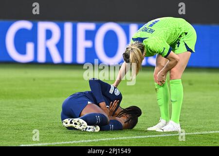 Wolfsburg, Allemagne. 30th mars 2023. Wolfsburg, Allemagne. 30 mars 2023: Lors du quart de finale de la Ligue des champions des femmes - VFL Wolfsburg / Paris Saint-Germain - Volkswagen Arena. Wolfsburg, Allemagne. (Ryan Sleiman /SPP) crédit: SPP Sport Press photo. /Alamy Live News Banque D'Images