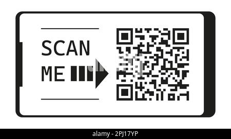 Vecteur de code QR. Exemple de code QR vectoriel pour la numérisation de smartphone. Identité pour smartphone APP. Cadre de code-barres pour les articles. Illustration de Vecteur