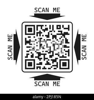 Vecteur de code QR. Exemple de code QR vectoriel pour la numérisation de smartphone. Identité pour smartphone APP. Cadre de code-barres pour les articles. Illustration de Vecteur
