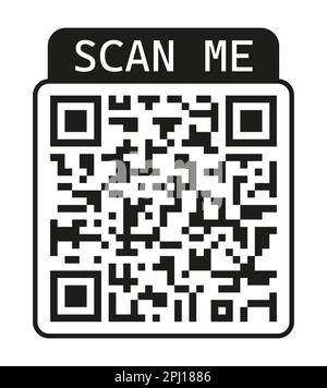 Vecteur de code QR. Exemple de code QR vectoriel pour la numérisation de smartphone. Identité pour smartphone APP. Cadre de code-barres pour les articles. Illustration de Vecteur