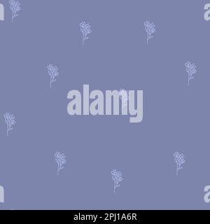 Motif sans couture dessiné à la main avec fleurs abstraites Illustration de Vecteur