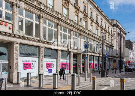 Howells Cardiff ferme ses portes après 150 ans Banque D'Images