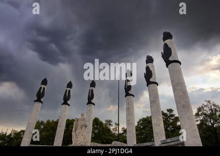 Le monument des héros de Ninos dans le parc de Chapultepec, Mexico. Banque D'Images