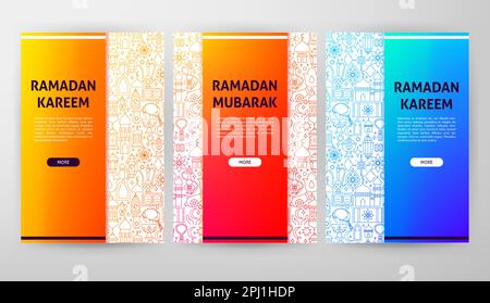 Ramadan Kareem Web Design Illustration de Vecteur