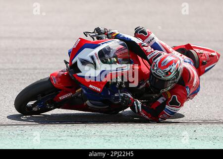 Iker Lecuona de l'Espagne de l'équipe HRC Honda avec CBR1000 RR-R pendant SBK Motul FIM Superbike World Championship: Catalunya test Day 1 au circuit de Barcelone-Catalunya à Montmelo, Espagne. (Crédit : David Ramirez / Dax Images) Banque D'Images